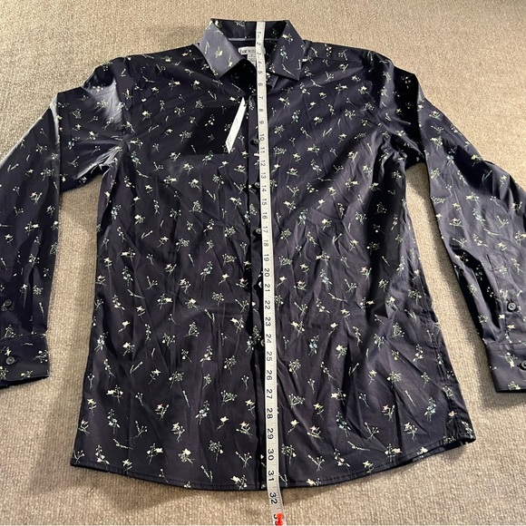 Men's Navy Floral Shirt - Picture 1 of 6